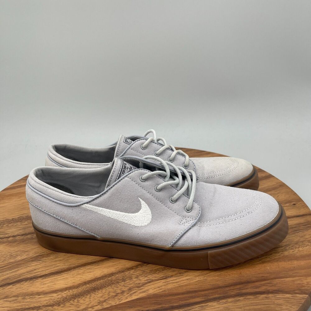 Nike Zoom Stefan Janoski Shoes Mens Size 10 Gray Gum Skateboarding Casual